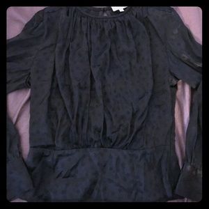 Aritzia Wilfred Cypres silk black blouse (small)